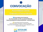 SINDARE convoca filiados para Assembleias Gerais Ordinária e Extraordinária