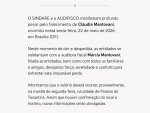 NOTA DE PESAR - Claudia Mantovani