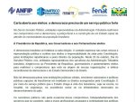 SINDARE e AUDIFISCO destacam carta aberta de entidades nacionais em defesa do serviço público e da democracia