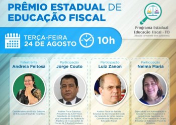 Live sobre o Prêmio Estadual de Educação Fiscal acontece nesta terça-feira, 24